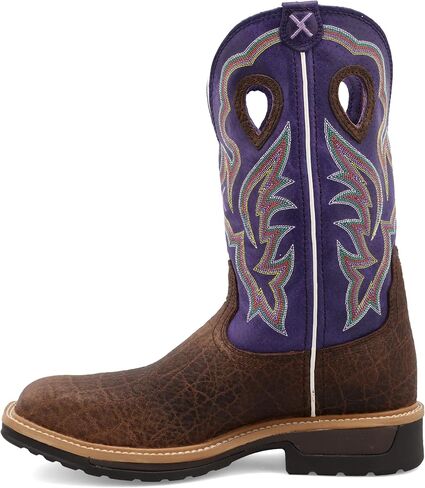 Twisted X Men’s Alloy Toe Lite Western Boots - Casual Boots for Men - Brown & Purple, 14 EE in Saudi Arabia