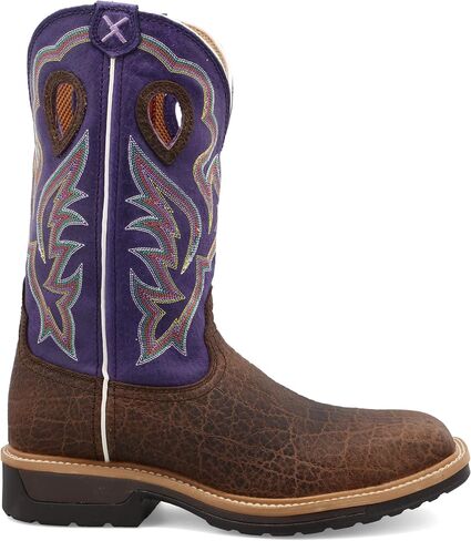 Twisted X Men’s Alloy Toe Lite Western Boots - Casual Boots for Men - Brown & Purple, 14 EE in Saudi Arabia
