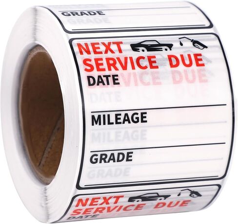 350pcs Oil Change Stickers, 2x2in Next Service Due Oil Change Reminder Sticker Removable Decal No Residue Windshield Oil Change Static Cling for Car Auto Vehicle Window Maintenance Accessories(Red) in Saudi Arabia