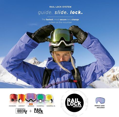نظارات Zeal Optics Cloudfall Snow Goggle مع عدسات إضافية، مرآة Dark Night/Phoenix in Saudi Arabia