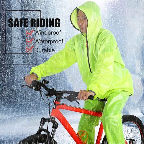 Neutral Outdoor Portable Windproof and Waterproof Raincoat Set Cycling Sports Raincoat Rain Pants in Saudi Arabia