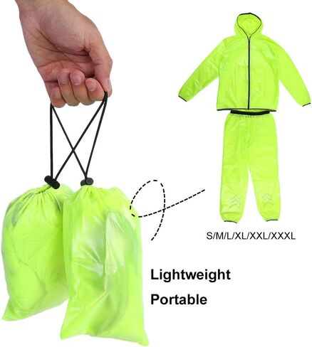 Neutral Outdoor Portable Windproof and Waterproof Raincoat Set Cycling Sports Raincoat Rain Pants in Saudi Arabia