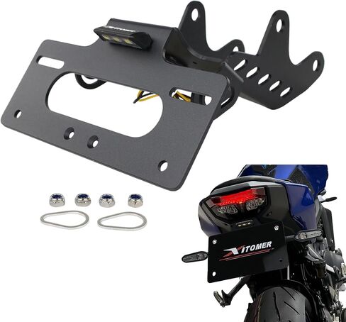 Xitomer Fit for YZF-R9 2025 Fender Eliminator Compatible with MT09 2024-2025, YZF R9 2025 Tail Tidy with LED License Plate Light, License Plate Holder Compatible with Stock Turn Signals in Saudi Arabia