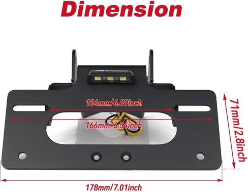 Xitomer Fit for YZF-R9 2025 Fender Eliminator Compatible with MT09 2024-2025, YZF R9 2025 Tail Tidy with LED License Plate Light, License Plate Holder Compatible with Stock Turn Signals in Saudi Arabia