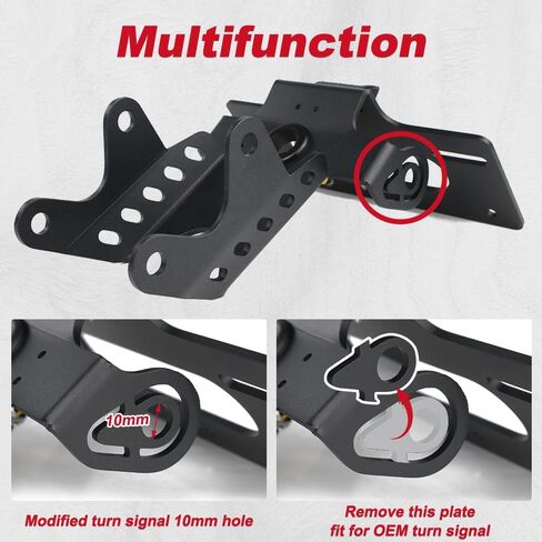 Xitomer Fit for YZF-R9 2025 Fender Eliminator Compatible with MT09 2024-2025, YZF R9 2025 Tail Tidy with LED License Plate Light, License Plate Holder Compatible with Stock Turn Signals in Saudi Arabia