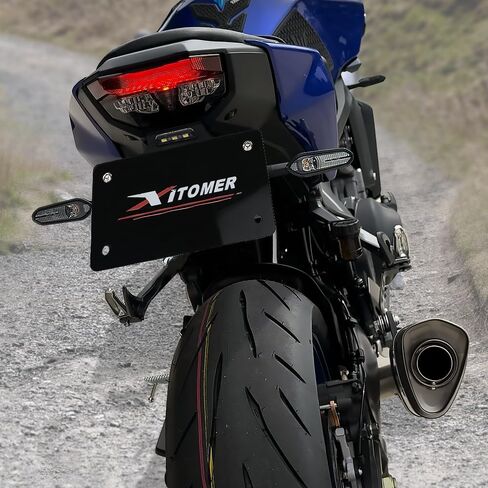 Xitomer Fit for YZF-R9 2025 Fender Eliminator Compatible with MT09 2024-2025, YZF R9 2025 Tail Tidy with LED License Plate Light, License Plate Holder Compatible with Stock Turn Signals in Saudi Arabia