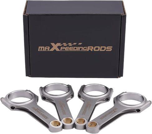 قضبان توصيل maxpeedingrods محرك 1.8T لسيارة VW Golf MK4 Passat لسيارات Audi A3 A4 A6 TT مع مسامير 5/16 بوصة ARP 2000 19 مم (نهاية صغيرة مدببة) in Saudi Arabia