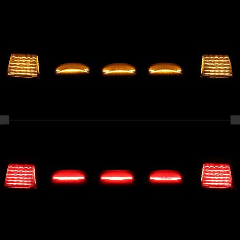 10pc Smoke Marker Lights/Cab Roof Top Lamps Heavy Duty ABS Plastic Housing/Polycarbonate Lens for Hummer for H2 Base 2003-2009 & 2005-2009 25809313 15060526 in Saudi Arabia