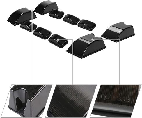 10pc Smoke Marker Lights/Cab Roof Top Lamps Heavy Duty ABS Plastic Housing/Polycarbonate Lens for Hummer for H2 Base 2003-2009 & 2005-2009 25809313 15060526 in Saudi Arabia