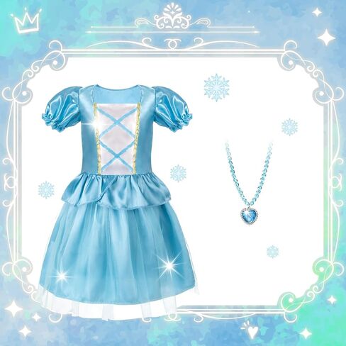 ملابس فائقة الجودة للفتيات من عمر 4 إلى 6 سنوات، فستان الأميرة للفتيات من عمر 3 إلى 8 سنوات، تتضمن 4 عصابات رأس، مثالية للهدايا الاحتفالية in Kuwait