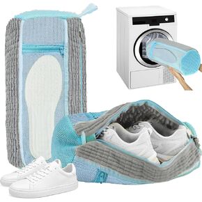 Shoe Washing Machine Bag, Laundry Shoe Bag with Side External Network for Washer and Dryer Reusable Shoe Cleaning Bag for Sneaker Tennis Unstain Cleaner Kit (2pc-yellow) in Saudi Arabia