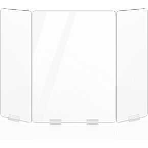 Honoson طوي 3 لوحة العطس الحرس للعداد 24 "× 32" درع بلاستيكي كبير لمكتب مكتب مدرسة متاجر البيع بالتجزئة غطاء واقي من الأكريليك للسعال والعطس سميك واضح ث يتضمن حاملين in Kuwait
