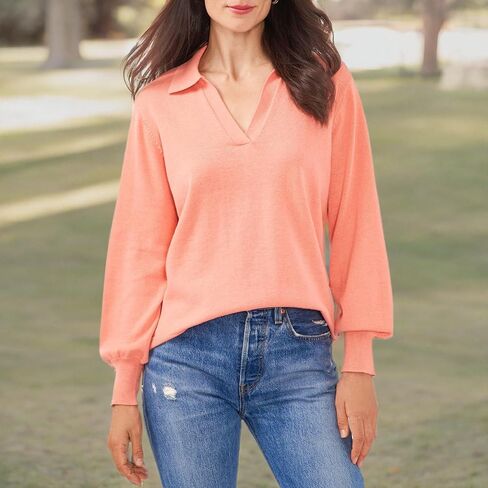Vince Camuto Ladies Pullover Collared Lightweight Sweater in Saudi Arabia