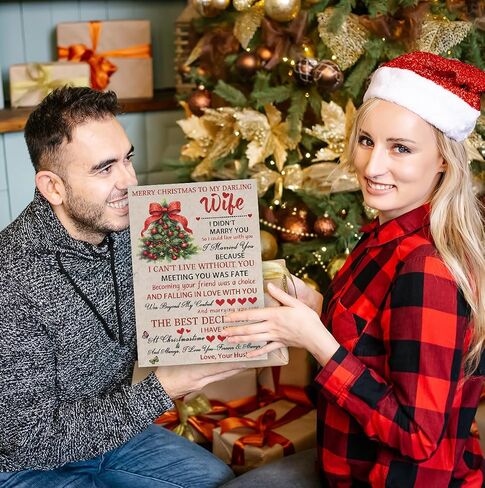 Romantic Christmas Card for Wife,Special Xmas Card for Wife,Unique Christmas Idea Gift from Husband in Saudi Arabia
