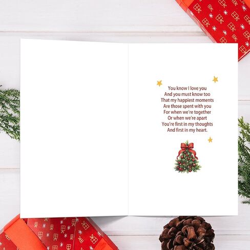 Romantic Christmas Card for Wife,Special Xmas Card for Wife,Unique Christmas Idea Gift from Husband in Saudi Arabia