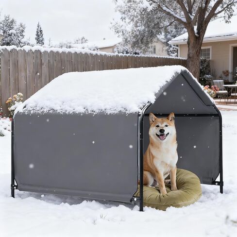 في الهواء الطلق الحيوانات الأليفة الظل الكلب المأوى، تنوعا الحيوانات الأليفة المظلة خيمة الحيوانات الأليفة المظلة للكلاب والقطط والحيوانات الصغيرة والماشية، 4'x4'x3' للماء، وحماية من الشمس، رمادي in Kuwait