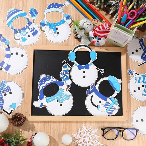 Poen 50 Pieces Christmas Gingerbread Man Paper Cutouts for Photo Crafts Christmas DIY Gingerbread Cutouts for Bulletin Boards with 100 Pcs Glue Points for Winter Holiday Classroom Home Wall Decor in Saudi Arabia