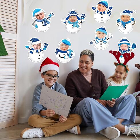 Poen 50 Pieces Christmas Gingerbread Man Paper Cutouts for Photo Crafts Christmas DIY Gingerbread Cutouts for Bulletin Boards with 100 Pcs Glue Points for Winter Holiday Classroom Home Wall Decor in Saudi Arabia