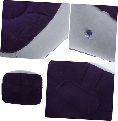 Inflatable Footrest Pillow Foot Rest Cushion for Travel Airplane Car Train Office Grey in Saudi Arabia