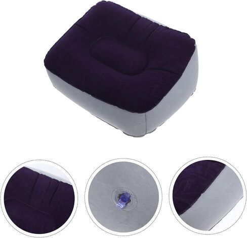 Inflatable Footrest Pillow Foot Rest Cushion for Travel Airplane Car Train Office Grey in Saudi Arabia