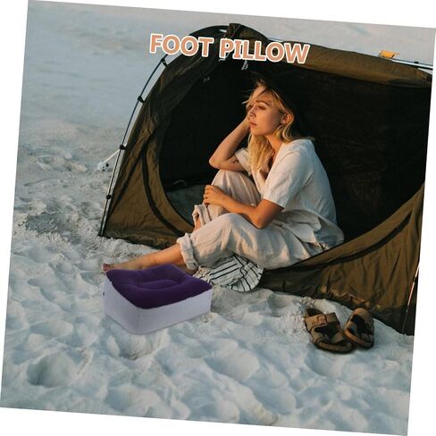 Inflatable Footrest Pillow Foot Rest Cushion for Travel Airplane Car Train Office Grey in Saudi Arabia