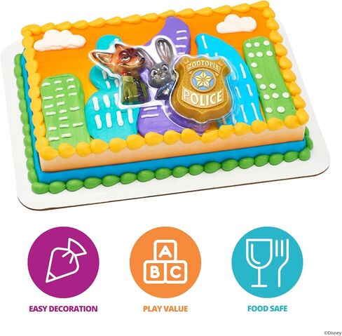 Disney's Zootopia Rings, Cupcake Decorations Featuring Judy Hopps, Nick Wilde & Flash Slothmore - 24 Pack in Saudi Arabia