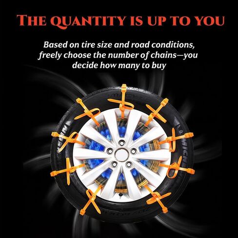 Anti-Skid Snow Tire Chains for Jaguar XE X760 300PS R-Sport,Reusable Winter Wheel Chains,Adjustable Anti-Slip Tire Zip Ties,Easy To Install,for Winter Driving & Muddy Road,20-piece pack in Saudi Arabia