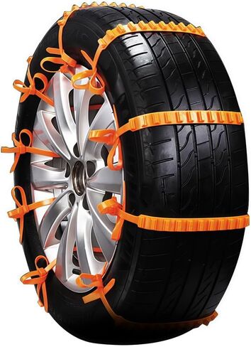 Anti-Skid Snow Tire Chains for Tesla Cybertruck 2021 2022 2023 2024 2025,Reusable Winter Wheel Chains,Adjustable Anti-Slip Tire Zip Ties,Easy To Install,for Winter Driving & Muddy Road in Saudi Arabia