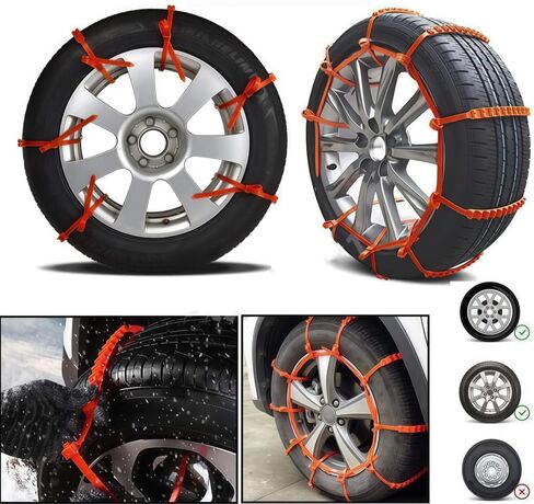 Snow Chains Tire Chains for Ducati Multistrada 1200 2010-2019,Emergency Snow Chains for Car,Adjustable Anti-Slip Tire Zip Ties,Portable Traction Cables,for Winter Driving,40-Piece Pack in Saudi Arabia