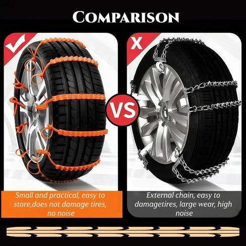 Snow Chains Tire Chains for Ducati Multistrada 1200 2010-2019,Emergency Snow Chains for Car,Adjustable Anti-Slip Tire Zip Ties,Portable Traction Cables,for Winter Driving,40-Piece Pack in Saudi Arabia