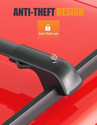 KINGGERI 220 رطل قضبان متقاطعة لسقف السقف متوافقة مع Volkswagen VW Tiguan 2018-2024 وTaos 2022-2024، قضبان سقف ألومنيوم قابلة للقفل ومضادة للسرقة وحاملة أمتعة على السطح in Kuwait