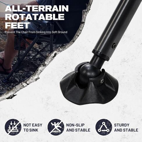 كرسي تخييم قابل للطي، كرسي صيد خارجي للبالغين، شبكة مسامية مع دعامة ظهر عالية وساق قابلة للتعديل، إطار من الألومنيوم لصيد الأسماك، والتخييم، والحديقة، والفناء. in Kuwait