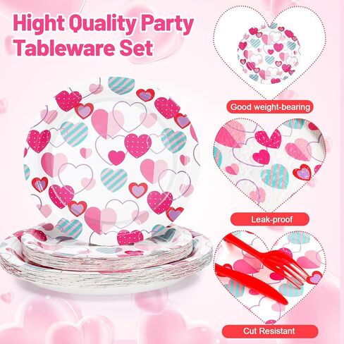 Bokon 96 Pcs Christmas Plates and Napkins Sets Christmas Party Supplies Decorations Santa Belt Disposable Party Dinnerware Knives Forks Spoons for Xmas Holiday Dinner Home Serves 24 in Saudi Arabia