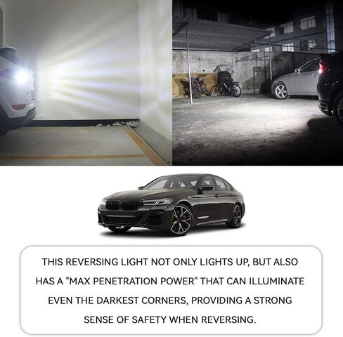 4 قطع 921 لمبة إضاءة عكسية LED، ضوء الفرامل 921 لمبة LED T15 4014 45SMD 6500K شرائح فائقة السطوع، مصابيح إشارة الانعطاف العالمية الخالية من الأخطاء في Canbus الثالثة لإيقاف الشحن (أبيض) in Kuwait