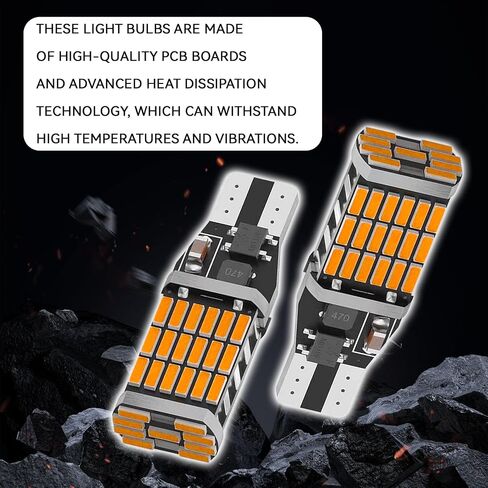 4 قطع 921 لمبة إضاءة عكسية LED، ضوء الفرامل 921 لمبة LED T15 4014 45SMD 6500K شرائح فائقة السطوع، مصابيح إشارة الانعطاف العالمية الخالية من الأخطاء في Canbus الثالثة لإيقاف الشحن (أبيض) in Kuwait