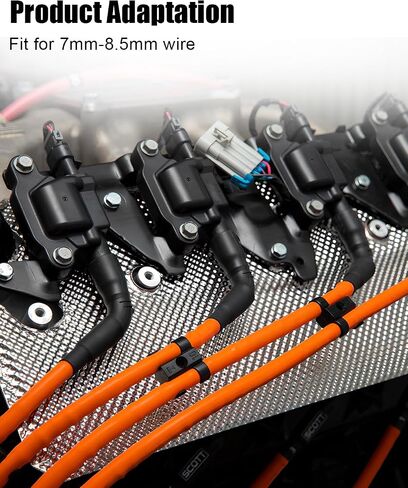 135 45 Degree Silicone Boots and Terminal Kit Fit for 7mm-8.5mm Spark Plug Wire, Include 8 Terminals and 8 Protective sleeves in Saudi Arabia