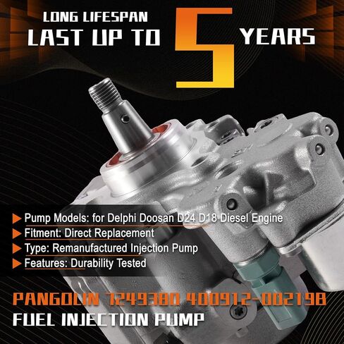 PANGOLIN 7249380 Fuel Pump 400912-00219B Fuel Injection Pump for Delphi Doosan D24 D18 Diesel 1.8L 2.6L TIER 4 Engine Aftermarket Parts in Saudi Arabia