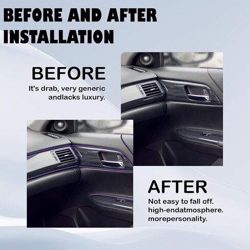 Car Interior Trim Strips, 16.4FT/5m Car Electroplating Decoration Styling Door Dashboard, DIY Flexible Filler Insert Strips, Self-Adhesive Door Edge Trim, Car Interior Accessories(Purple) in Saudi Arabia