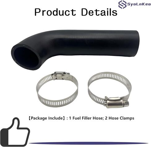 Fuel Filler Neck Hose with Clamps 573-020 Fits Chevrolet C10 C20 C30 Pickup & GMC C1500 C2500 C3500 Pickup 1982-1986 - Replaces FNH169 in Kuwait