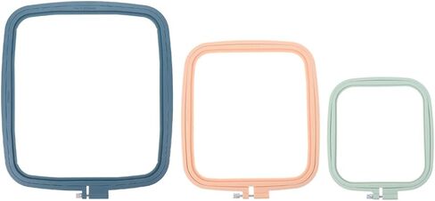 Angoily 3pcs Square Embroidery Hoop Adjustable Holder Colors Adults Quilting Making Hoops for Craft Plastic in Saudi Arabia