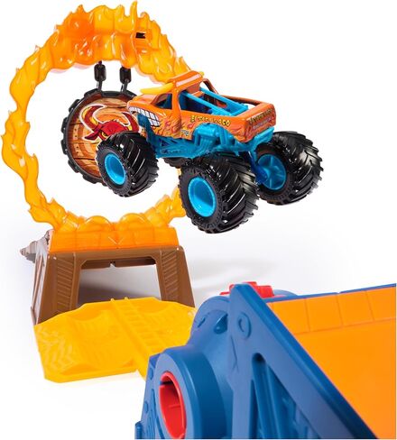 مجموعة لعب مونستر جام إل تورو لوكو للقفز الطويل، إصدار حصري، يتضمن شاحنة مصبوبة، قاذفة منحدر، حلقة مشتعلة وسيارات سحق، لعبة مثيرة للأطفال من عمر 3 سنوات فما فوق من سبين ماستر in Kuwait