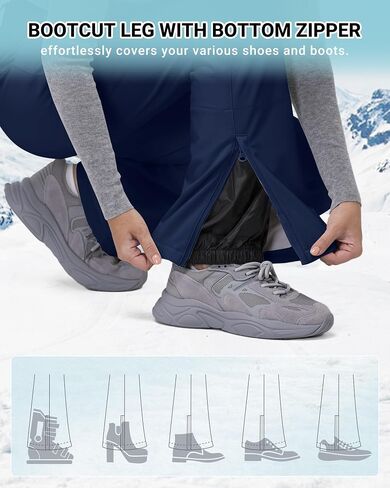 33,000ft Women's Softshell Snow Pants Waterproof Warm Ski pants Insulated Snowboard Winter Pants Light Pink in Saudi Arabia