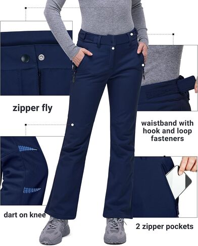 33,000ft Women's Softshell Snow Pants Waterproof Warm Ski pants Insulated Snowboard Winter Pants Light Pink in Saudi Arabia
