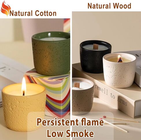 130 Pcs Candle Wicks for Candle Making Kit: 100 Cotton & 30 Wood Wicks with Complete Tool Set (Wick Holders, Wick Stickers, Candle Tabs, Tweezers, Pen), for Soy Beeswax DIY Candles in Saudi Arabia