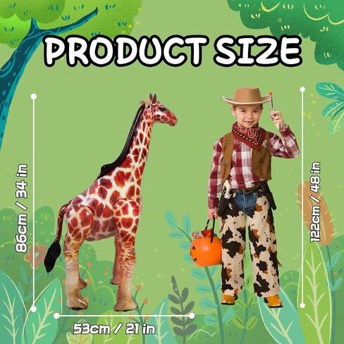ILILEISURELY Inflatable Giraffe,Realistic Safari Jungle Animal Balloon for Birthday Baby Shower Wedding Party Decorations Wildlife Photo Prop in Saudi Arabia