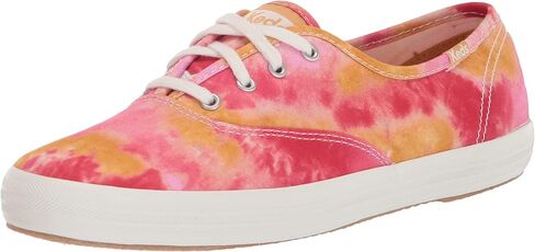 Keds Women's Champion Canvas Lace Up Sneaker, Neon Pink, 6 in Kuwait