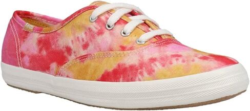 Keds Women's Champion Canvas Lace Up Sneaker, Neon Pink, 6 in Kuwait