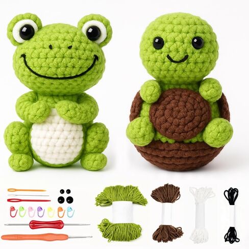 Cvochtty Crochet Kit for Beginners - Easy Crochet Penguin Owl Stuffed Animal Set with Crochet Hooks, Yarn, Knitting Kit for Kids, Craft Kits for Adults Kids with Step-by-Step Video Tutorials xing in Saudi Arabia