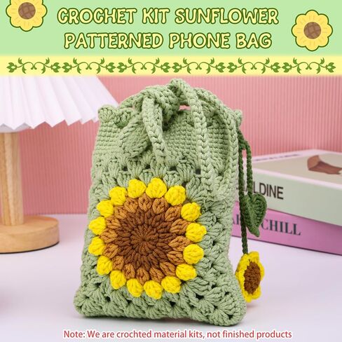 مجموعة Fedmut Crochet للمبتدئين - مجموعة أدوات الكروشيه للمبتدئين مع دروس فيديو وخيوط وخطاف وإكسسوارات لأعمال الحياكة للكبار التي يمكنك صنعها بنفسك in Kuwait