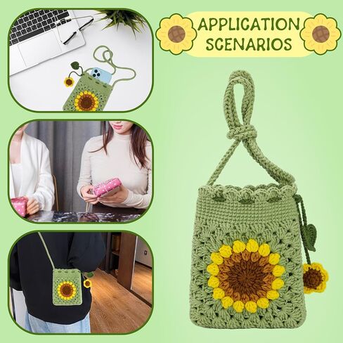مجموعة Fedmut Crochet للمبتدئين - مجموعة أدوات الكروشيه للمبتدئين مع دروس فيديو وخيوط وخطاف وإكسسوارات لأعمال الحياكة للكبار التي يمكنك صنعها بنفسك in Kuwait